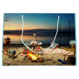 Sacola Para Presentes Grande Fubby's bij kampvuur met marchmello's.