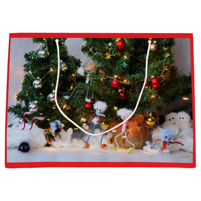 Sacola Para Presentes Grande Fubby's in Winterwonderland. (Frente)