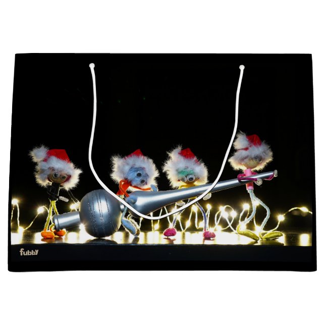 Sacola Para Presentes Grande Fubby's met Kerstdecoratie in Kerstsfeer. (Frente)