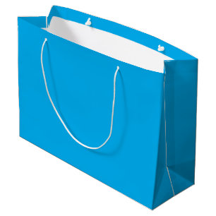 Sacola Para Presentes Grande Fundo Azul Ciano Sólido Estilo Minimalista de Ve