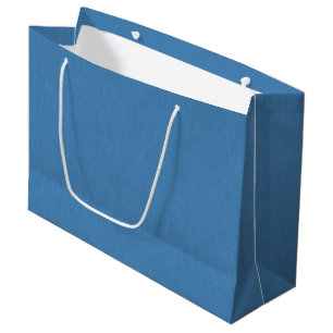 Sacola Para Presentes Grande Fundo azul simples e calmo com textura