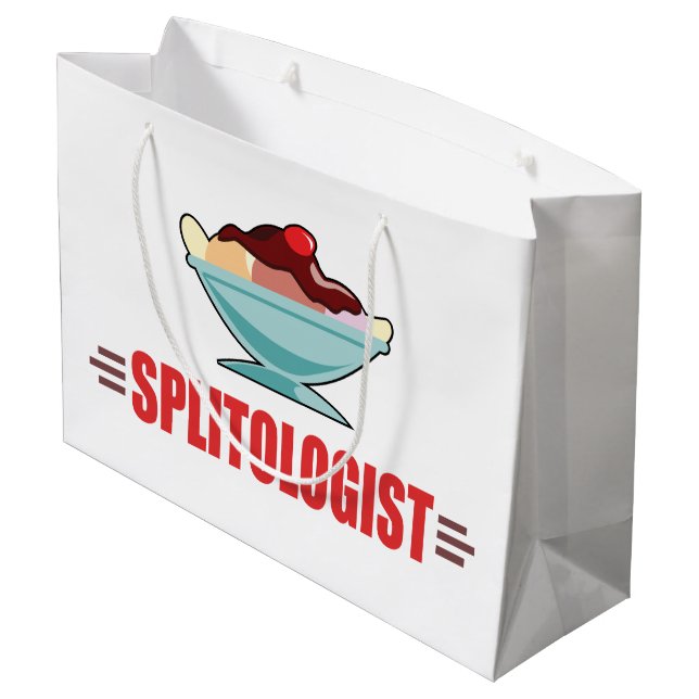 Sacola Para Presentes Grande Funny Banana Split (Verso inclinado)