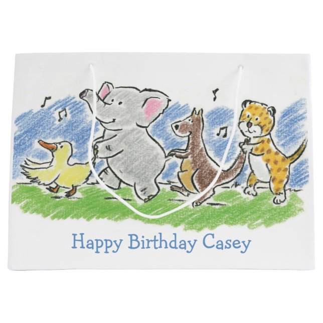 Sacola Para Presentes Grande Furry Friends Conga Gift Bag (Frente)