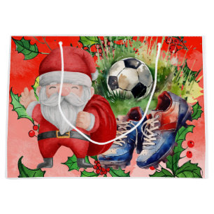 Sacola Para Presentes Grande Futebol de Natal temido Grande Saco do Presente