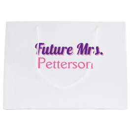 Sacola Para Presentes Grande Futuro nome da Sra adicionar nome da noiva parte d