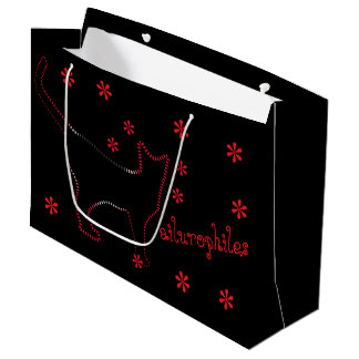 Sacola Para Presentes Grande gata ama ailurophilpe Gift Bag