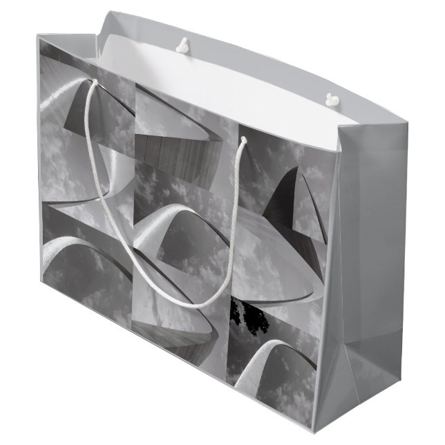Sacola Para Presentes Grande Gateway para a Rua Ocidental Louis Arch Gift Bag (Verso inclinado)