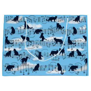 Sacola Para Presentes Grande Gatinhos musicais