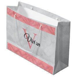 Sacola Para Presentes Grande Gatique Cor De Água, Rosa, E Cinzas, De Cor Rosa,