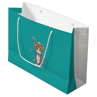 Sacola Para Presentes Grande Gato com equipamento médico