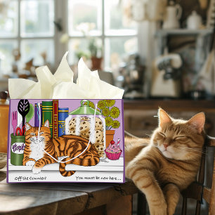 Sacola Para Presentes Grande Gato de cozinha