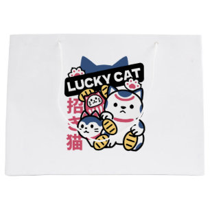 Sacola Para Presentes Grande Gato Sortudo Maneki Neko – Gato da Sorte Japonês
