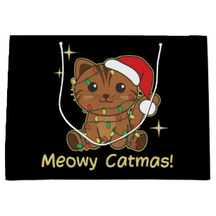 Sacola Para Presentes Grande Gatos de Natal Gatos Gatos Gafanhotos Gatos de Gat