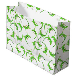 Sacola Para Presentes Grande Gecko Lizard Reptile Pattern