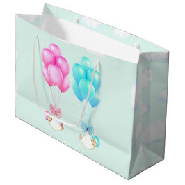 Sacola Para Presentes Grande Gêmeos Bebês Menina Menino