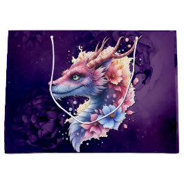 Sacola Para Presentes Grande Gentle Guardian Dragon. 