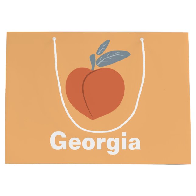 Sacola Para Presentes Grande Georgia Peach fruta. (Frente)