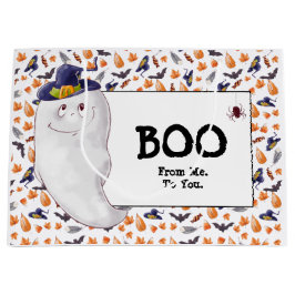 Sacola Para Presentes Grande Ghost Boo Halloween