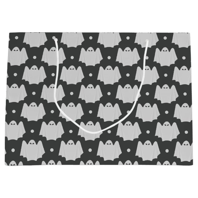 Sacola Para Presentes Grande Ghost-Themed Halloween (Frente)