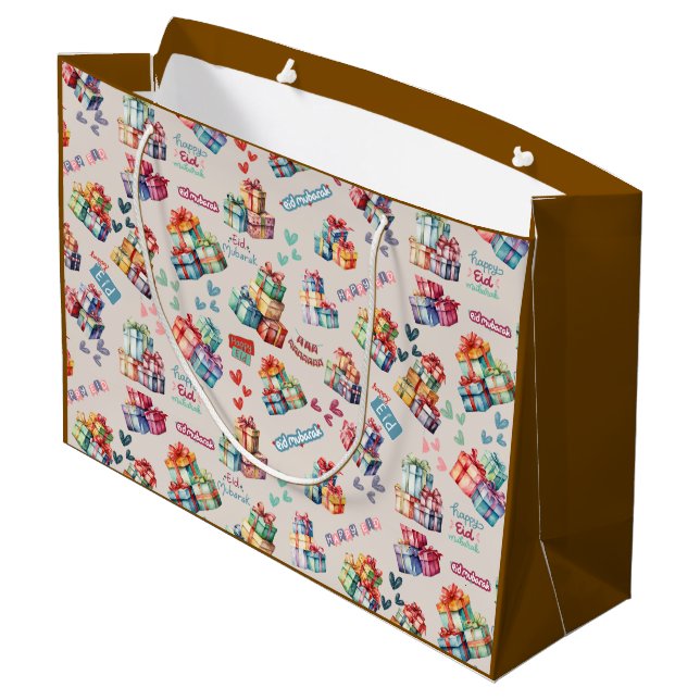 Sacola Para Presentes Grande Gift Bag Collection| Elegant Kids Design (Verso inclinado)