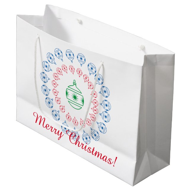 Sacola Para Presentes Grande Gift Bag (Lrg) - Decorações de Natal (Frente inclinada)