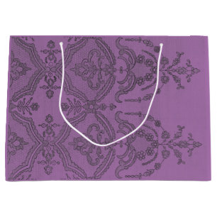 SACOLA PARA PRESENTES GRANDE GIFT BAG PRETO LAGRE DE ANTIQUE EM PLUM LEVE