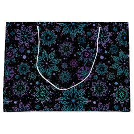 Sacola Para Presentes Grande Gift bag "Snowflakes"