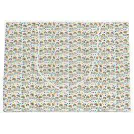 Sacola Para Presentes Grande Gift bag with a colorful rainbow pattern 