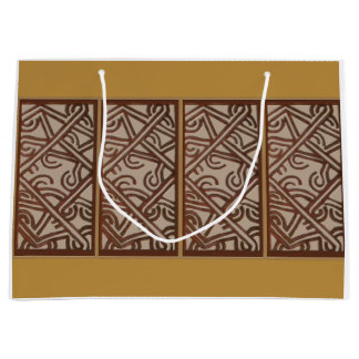 Sacola Para Presentes Grande Gift Bag with Art of New Guinea