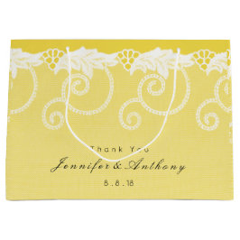 Sacola Para Presentes Grande Gift Bag Yellow Sun Royal Lace Personalizado