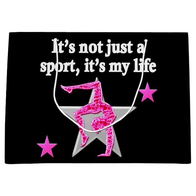 SACOLA PARA PRESENTES GRANDE GINÁSTICA É MINHA VIDA (Frente)