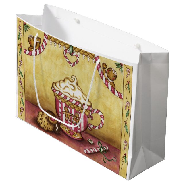 Sacola Para Presentes Grande Gingerbird Gift Bag (Frente inclinada)