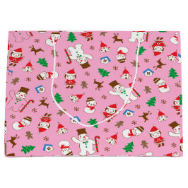 Sacola Para Presentes Grande Gingerbird Joy