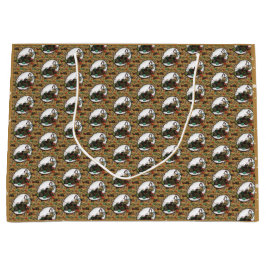 Sacola Para Presentes Grande Gingerbread Man- Coco