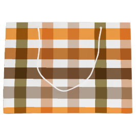 Sacola Para Presentes Grande Gingham