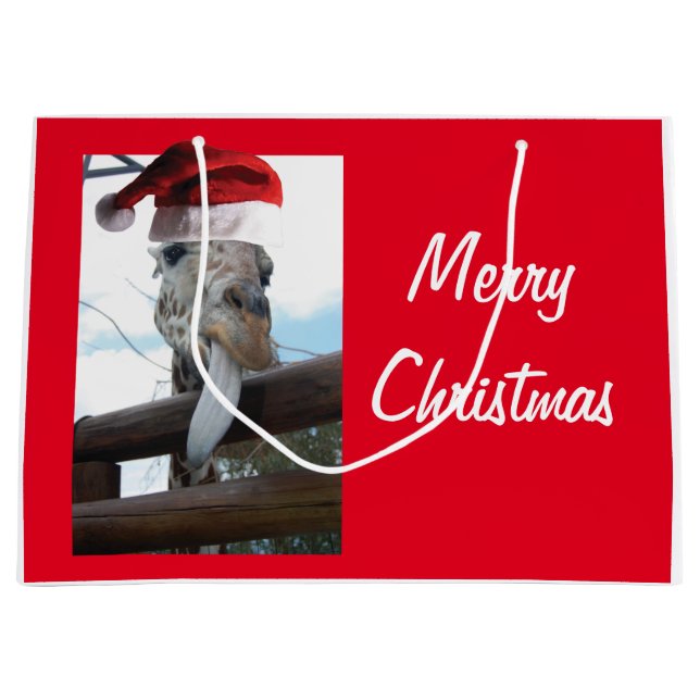 Sacola Para Presentes Grande Girafa (Frente)