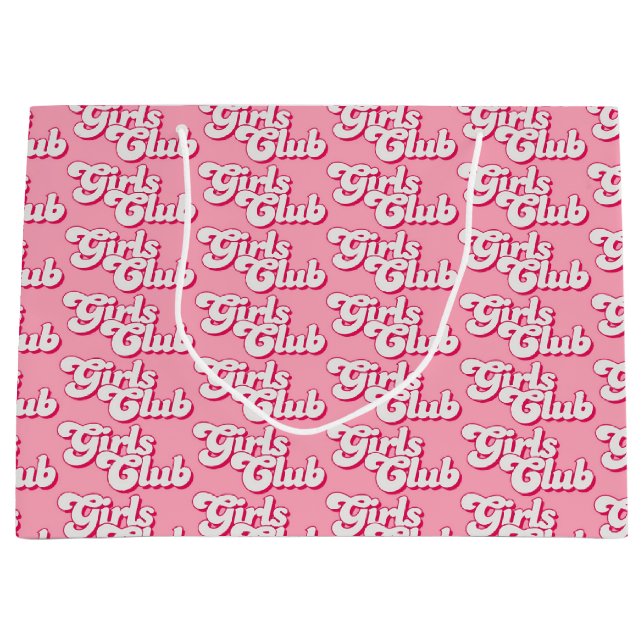 Sacola Para Presentes Grande Girls Club (Frente)