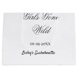 Sacola Para Presentes Grande Girls Gone wild Bachelorette party name date bride