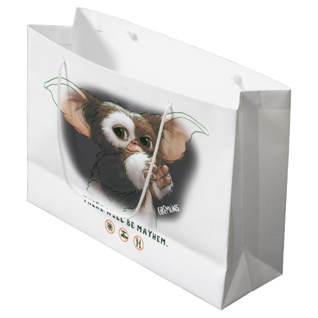 Sacola Para Presentes Grande Gizmo Haverá Caos (Frente inclinada)