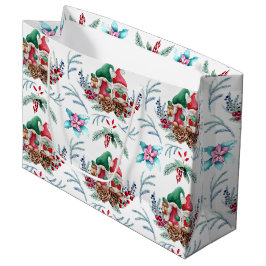 Sacola Para Presentes Grande Gnomo Christmas