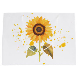 Sacola Para Presentes Grande Golden Sunburst