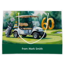 Golf 60º Aniversário com aquarela de carrinho de g