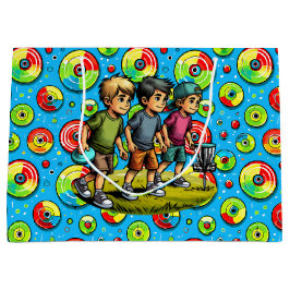 Sacola Para Presentes Grande Golfe de Disco Azul, Verde e Vermelho foi o próxim