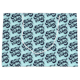 Sacola Para Presentes Grande Good Vibes Large Gift Bag