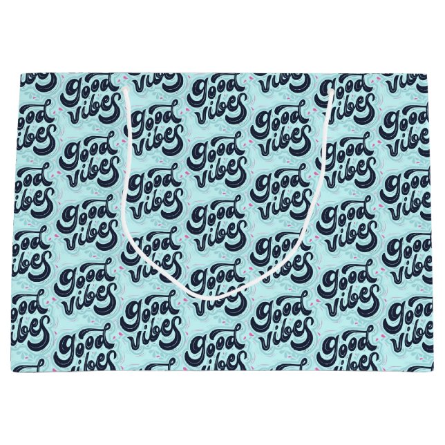 Sacola Para Presentes Grande Good Vibes Large Gift Bag (Frente)