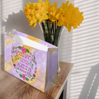 SACOLA PARA PRESENTES GRANDE GOODBYE 20XX OLÁ 20XX