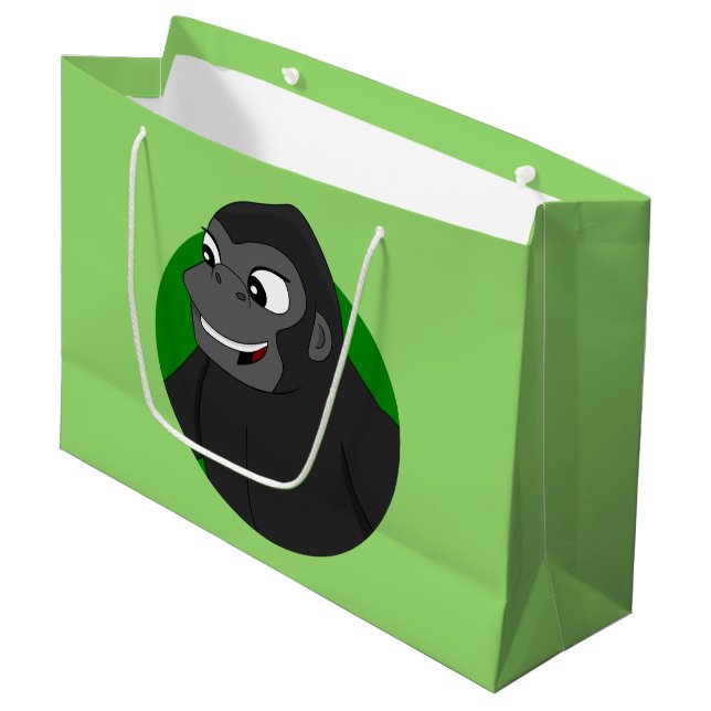 Sacola Para Presentes Grande Gorilla Cartoon Large Gift Bag (Frente inclinada)