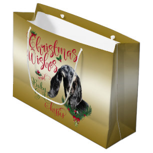 Sacola Para Presentes Grande GOTA O Natal Deseja O Bebê Goat Kisses Nubian