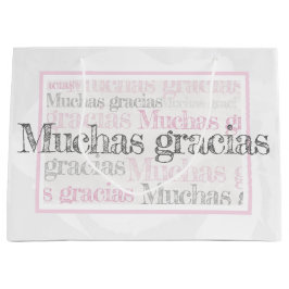 Sacola Para Presentes Grande Gracias/ obrigado espanhol seu presente