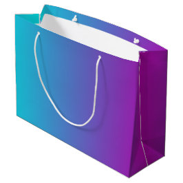 Sacola Para Presentes Grande Gradiente Azul Roxo Moderno